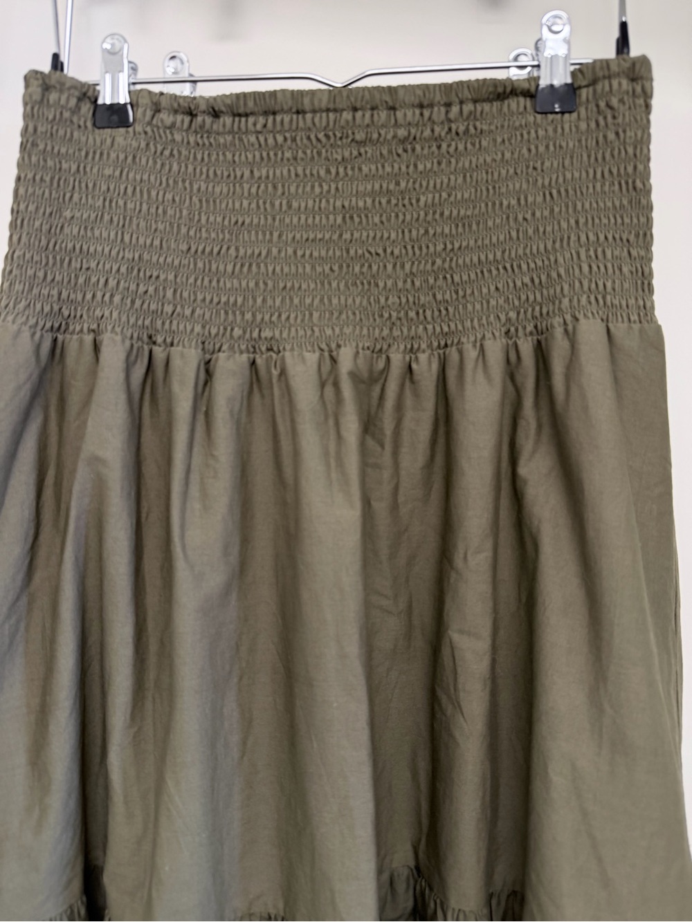 Jason Wu Embroidered Olive Green Cotton Skirt size L - Picture 5 of 6